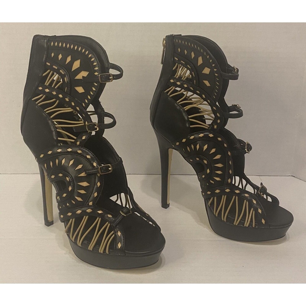 SCENE* Shonda Plattform Pumps Woman Shoes Black-US 8.5-high heels 6"